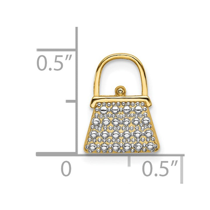 14K Yellow Gold Handbag Charm Pendant (NO Chain) Image 2