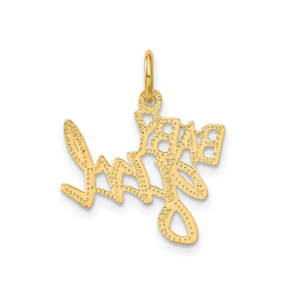 14K Yelllow Gold BABY GIRL Charm Pendant (NO CHAIN) Image 2