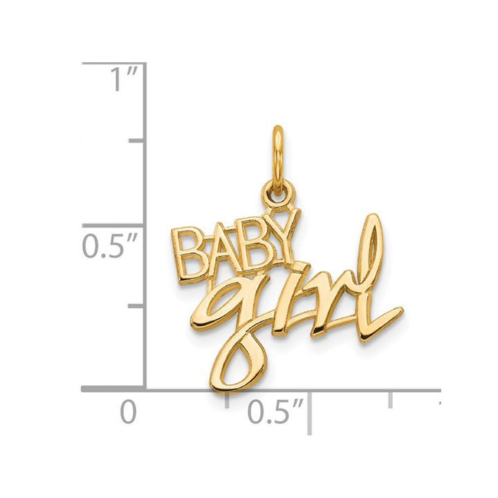 14K Yelllow Gold BABY GIRL Charm Pendant (NO CHAIN) Image 3