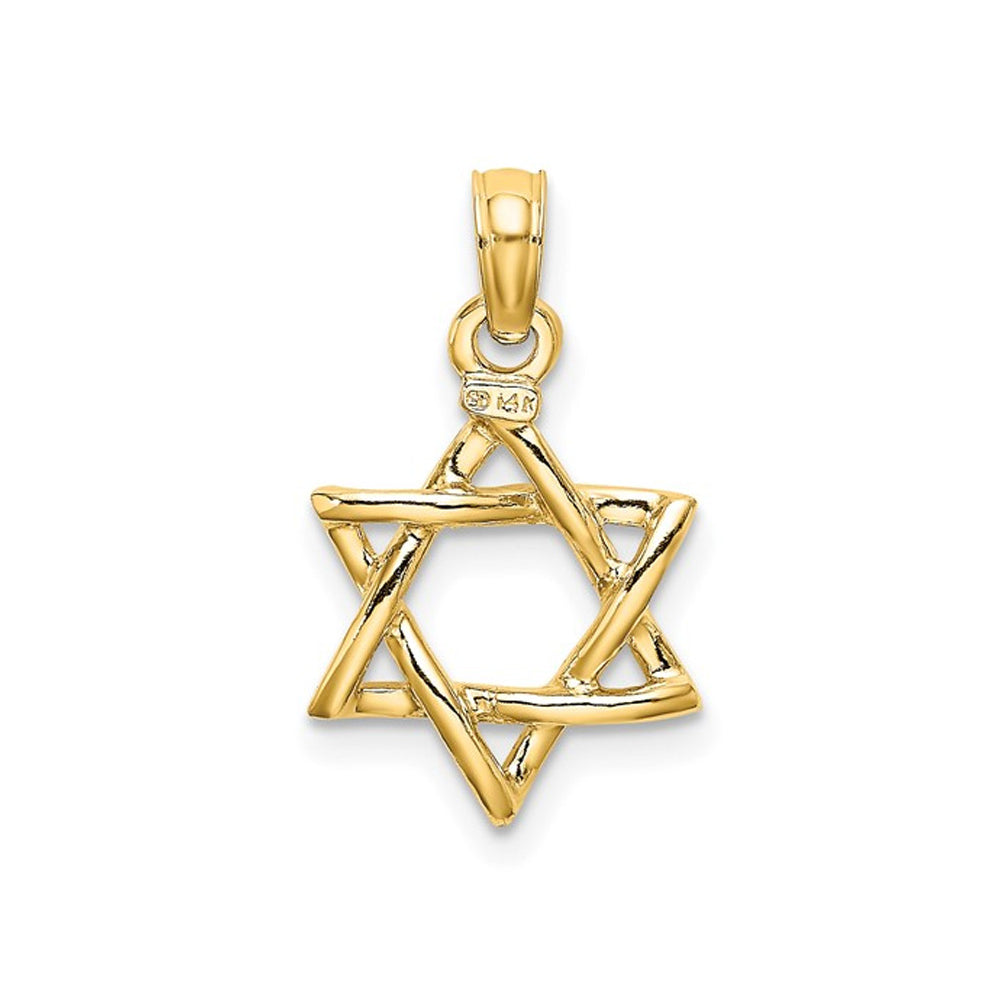 Star Of David Pendant in 14K Yellow Gold (NO CHAIN) Image 2