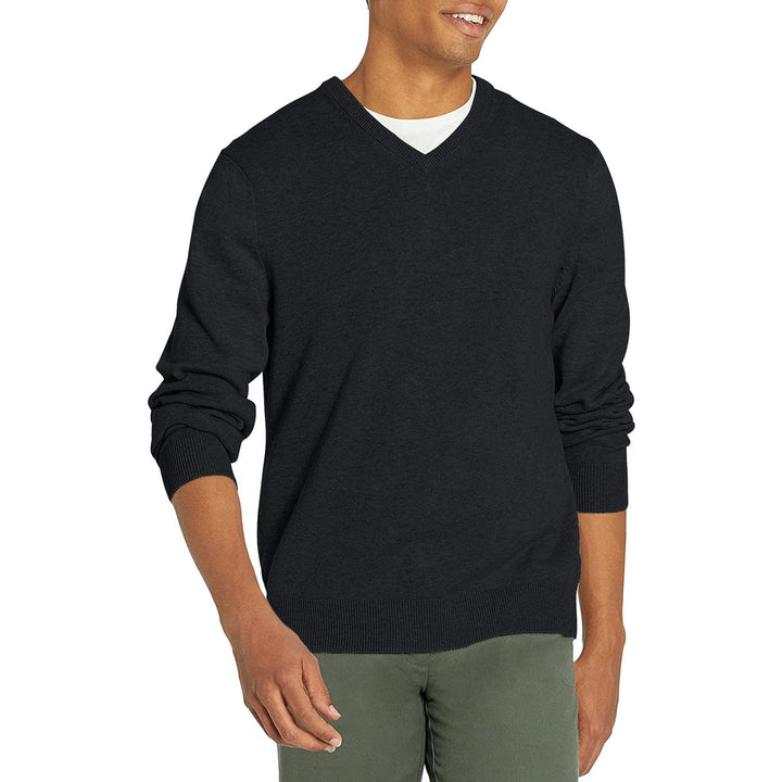 Mens Casual V-Neck Sweater 2-Pack Ultra Soft Slim Fit Warm Knit Cotton Image 7