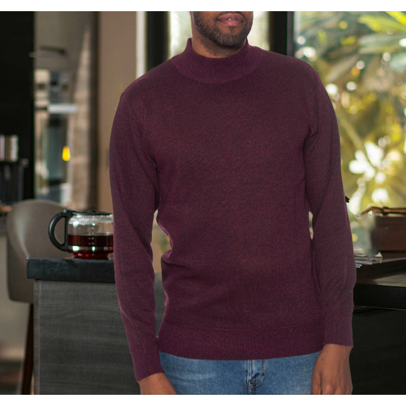 Mens Slim Fit Mock Neck Sweater Multi-Pack Cozy Knit Winter Fashion Solid Colors Image 9