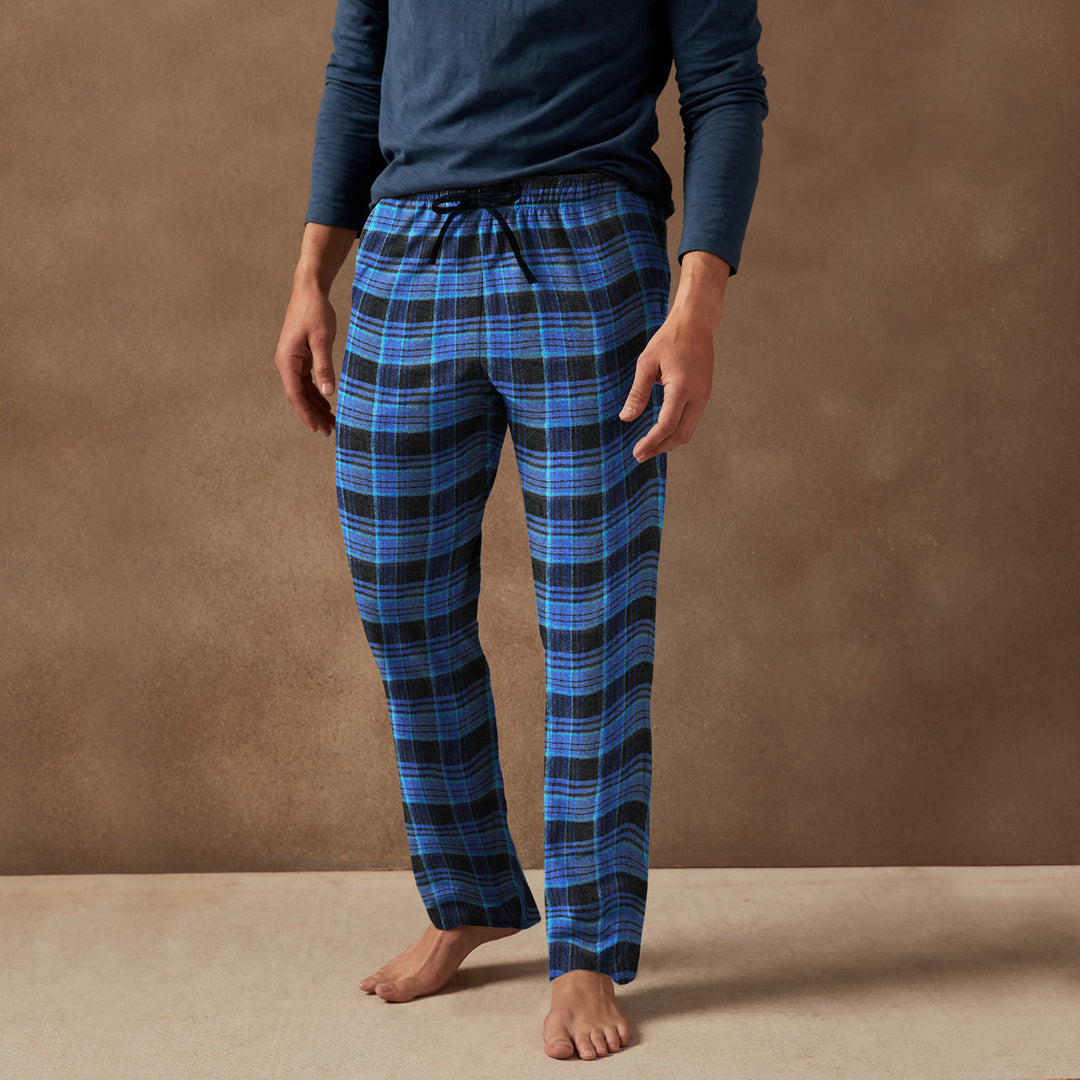 Multi-Pack: Mens Ultra Soft Cozy Flannel Fleece Plaid Pajama Sleep Bottom Lounge Pants Image 4