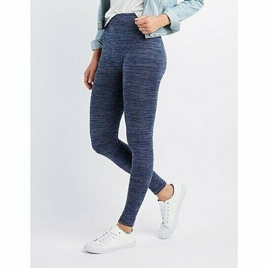 2-Pack: Womens High Waisted Ultra Soft Fleece Lined Warm Marled Leggings(Available in Plus Sizes) Image 9