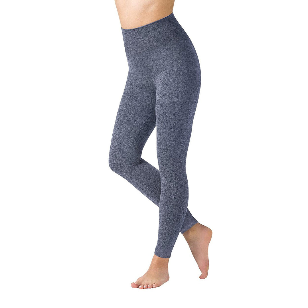 Womens High Waisted Ultra-Soft Fleece Lined Warm Marled Leggings(Available in Plus Sizes) Image 3