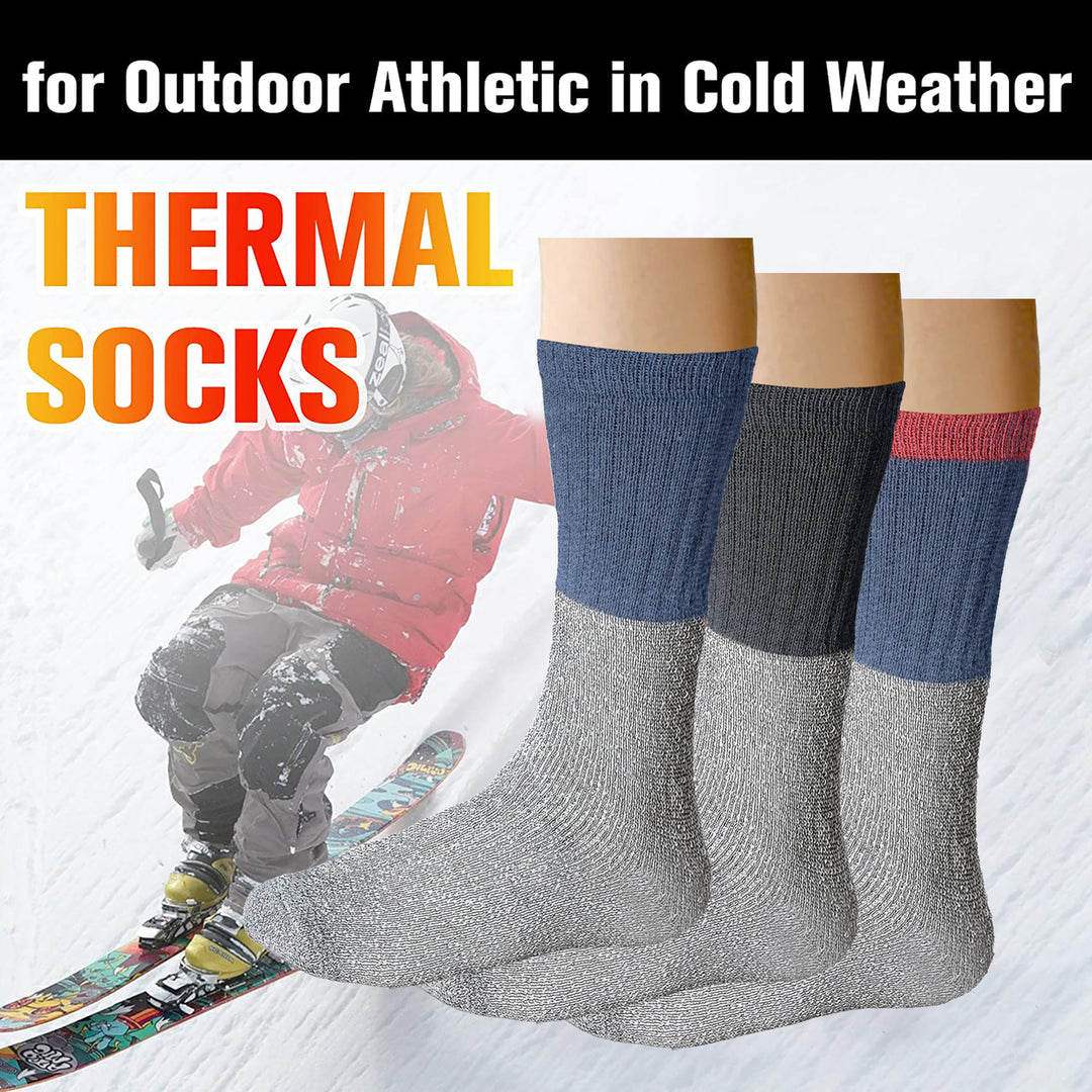 Multi-Pairs: Womens Winter Warm Thick Heated Cozy Thermal Crew Socks Image 4