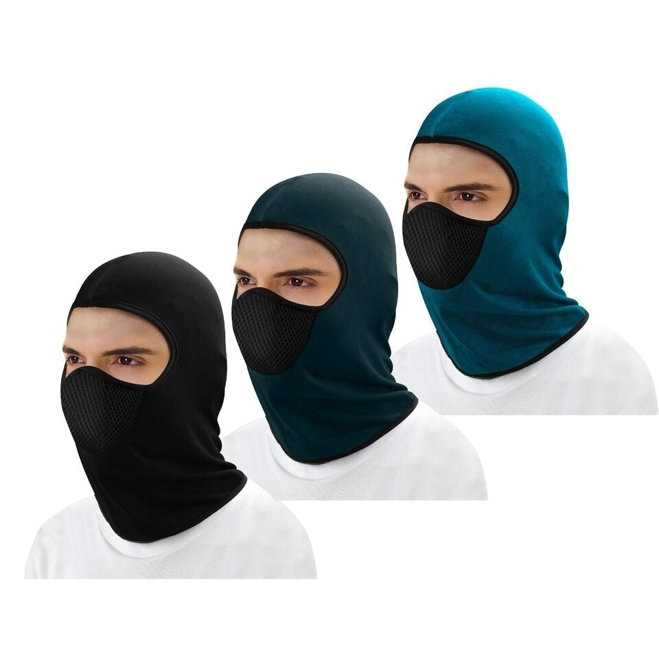 Mult-Pack: Mens Warm Winter Windproof Breathable Cozy Thermal Balaclava Winter Ski Full Face Mask Image 4