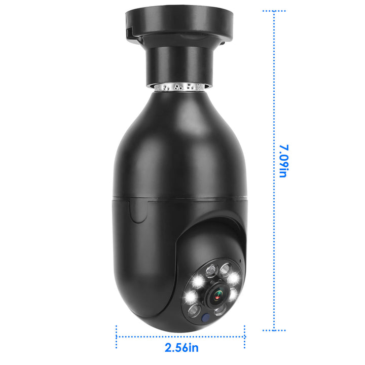 E27 WiFi Bulb Camera 1080P FHD WiFi IP Pan Tilt Security Surveillance Camera with Two-Way Audio Night Vision Motion Image 9
