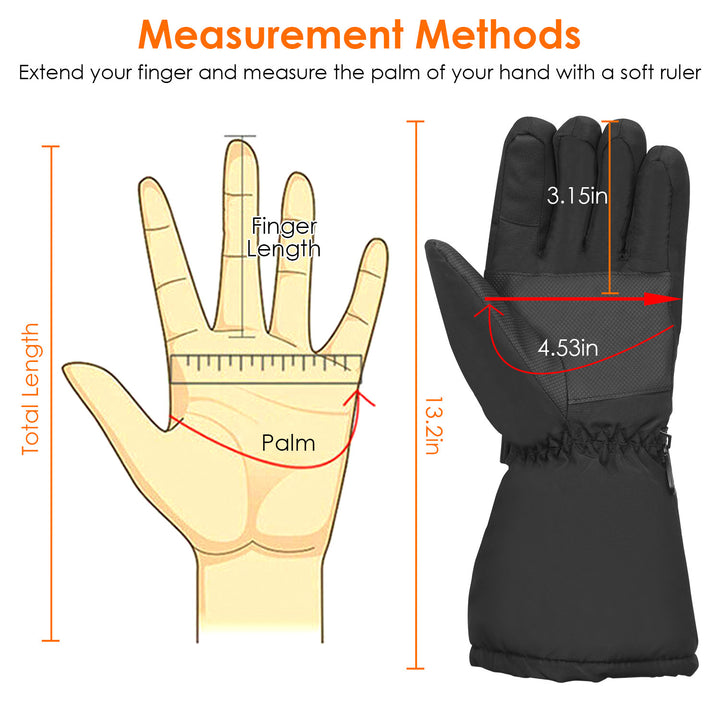 Electric Heated Gloves Battery Powered USB Touchscreen Thermal Gloves Windproof Winter Hands Warmer Unisex for Outdoor Image 4