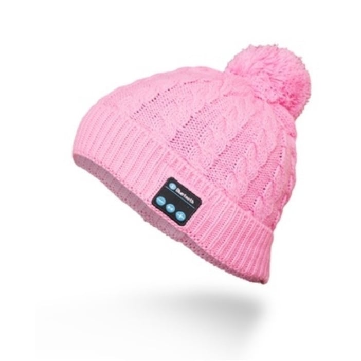 Unisex Bluetooth PomPom Beanie Hat Wireless Music Winter Warm 3 Colors Choices Image 1