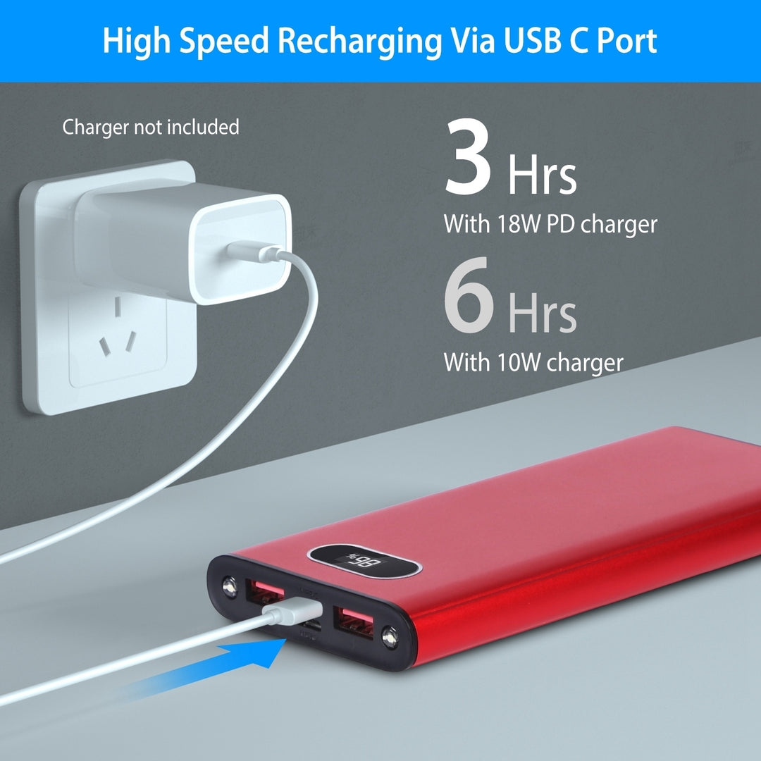 20000Mah Power Bank Portable Charger External Battery Pack 22.5W Super Fast Charging with LED Display Flashlight Fit for Image 4