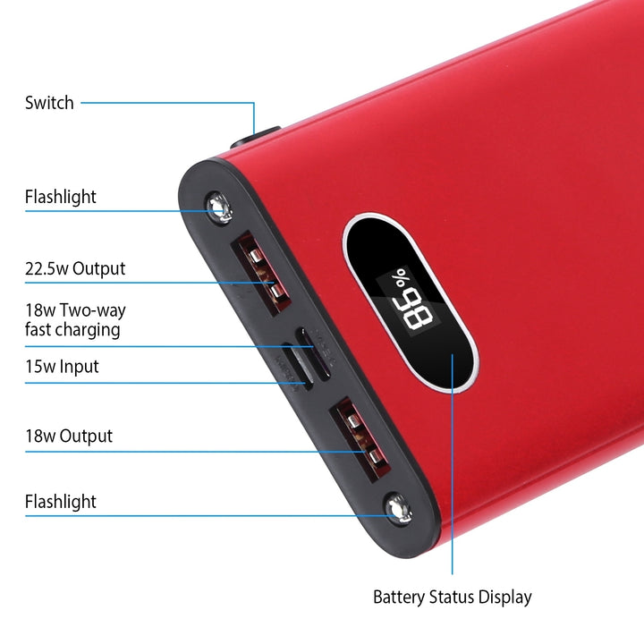 20000Mah Power Bank Portable Charger External Battery Pack 22.5W Super Fast Charging with LED Display Flashlight Fit for Image 6