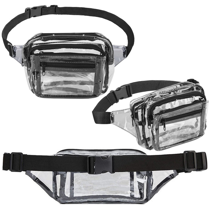 Clear Fanny Pack Unisex Transparent Waist Pouch Belt Bag Clear Purse Chest Bag for Outdoor Sport Travel Beach Concerts Image 7