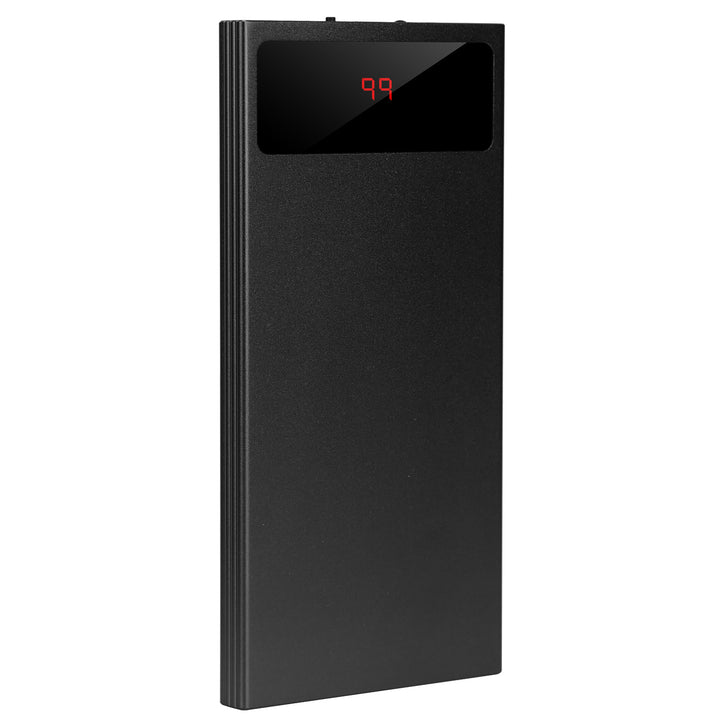 20000mAh Ultra-Thin Power Bank External Battery Dual USB Flashlight Display Red Image 1