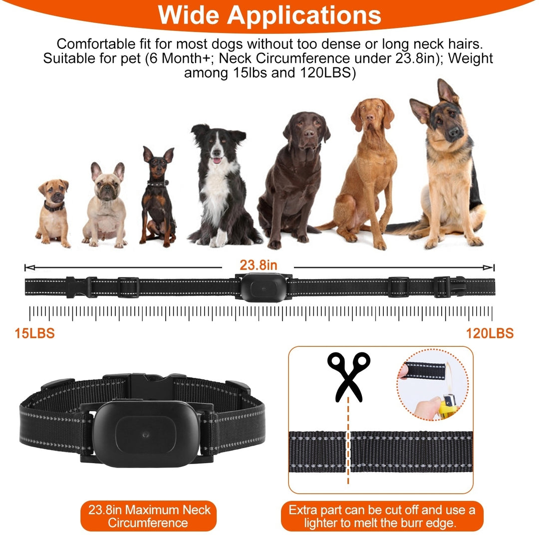 Dog Training Collar Receiver IPX6 Waterproof Dog Bark Shock Vibration Beep Receiver Image 3