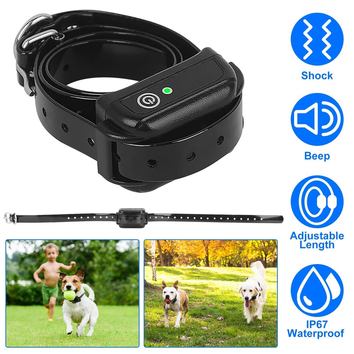 Electric Dog Training Collar Rechargeable Receiver Beep Shock for small Medium Large Dogs Image 1