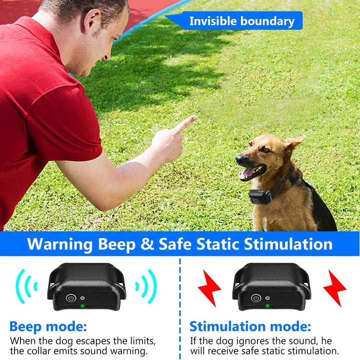 Electric Dog Training Collar Rechargeable Receiver Beep Shock for small Medium Large Dogs Image 2