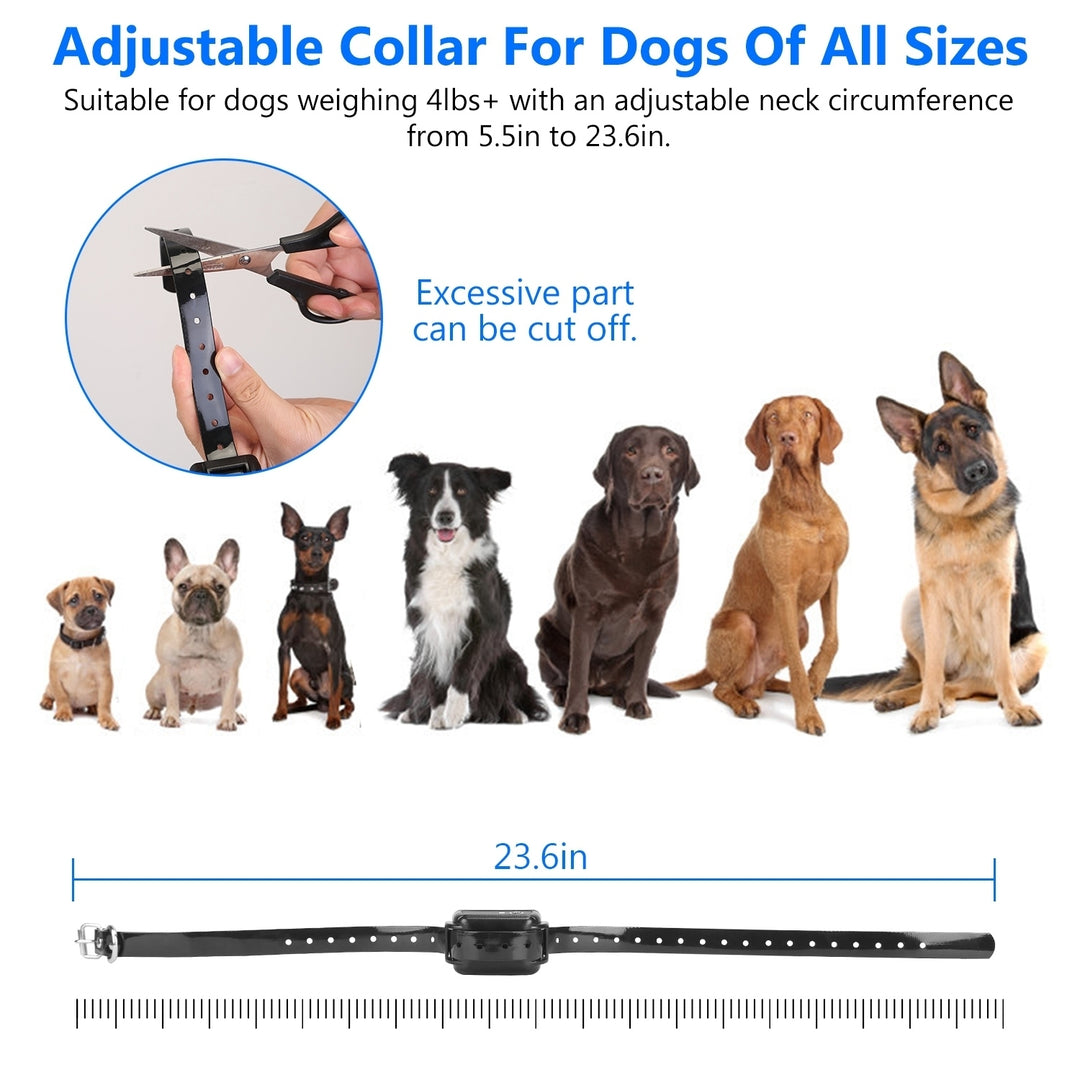 Electric Dog Training Collar Rechargeable Receiver Beep Shock for small Medium Large Dogs Image 4