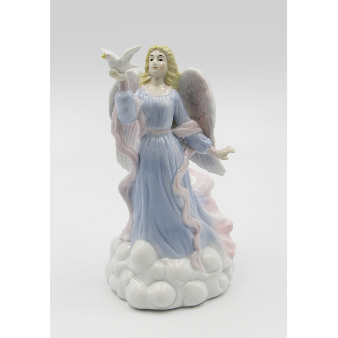 Ceramic Angel with Dove Bird Figurine Religious D cor Religious Gift Church D cor , Image 3