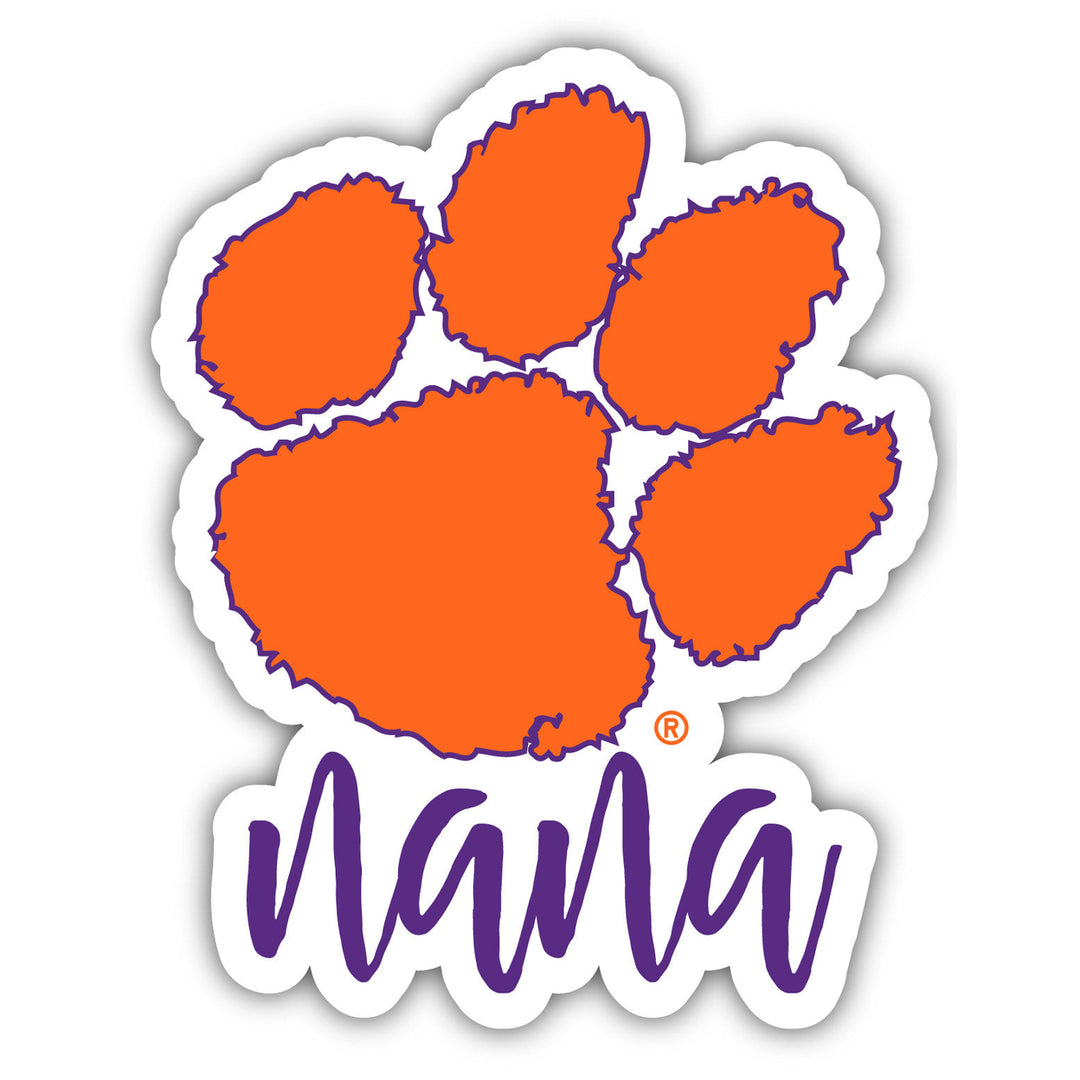 Clemson Tigers 4-Inch nana NCAA Vinyl Decal Sticker for Fans Students and Alumni Image 1