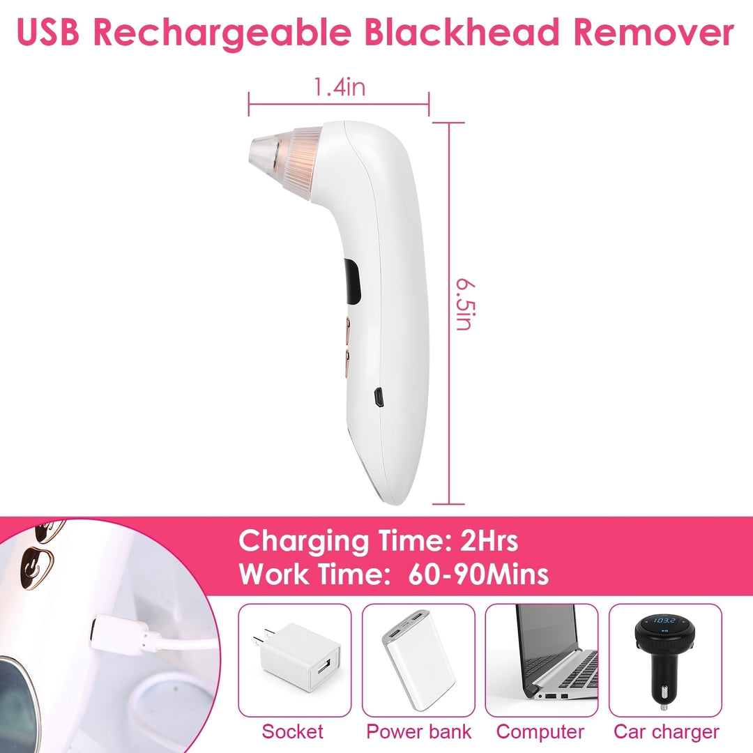 Electric Blackhead Remover with 30X Camera and Hot Compress Technology White Image 10