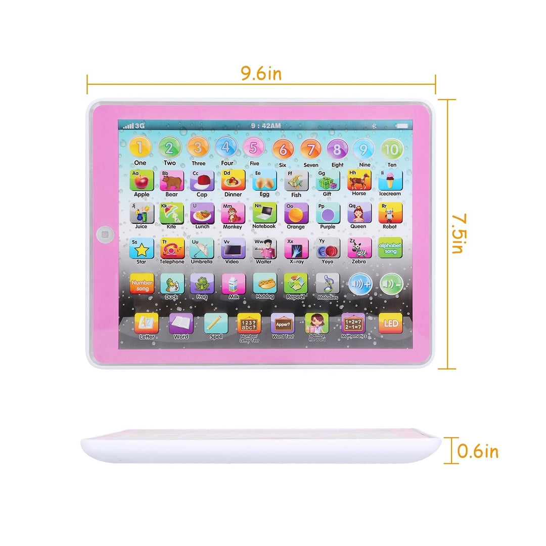 Kid Tablet Toy Educational Learning Pad Blue Pink for Ages 2 to 7 Interactive Functions Image 7