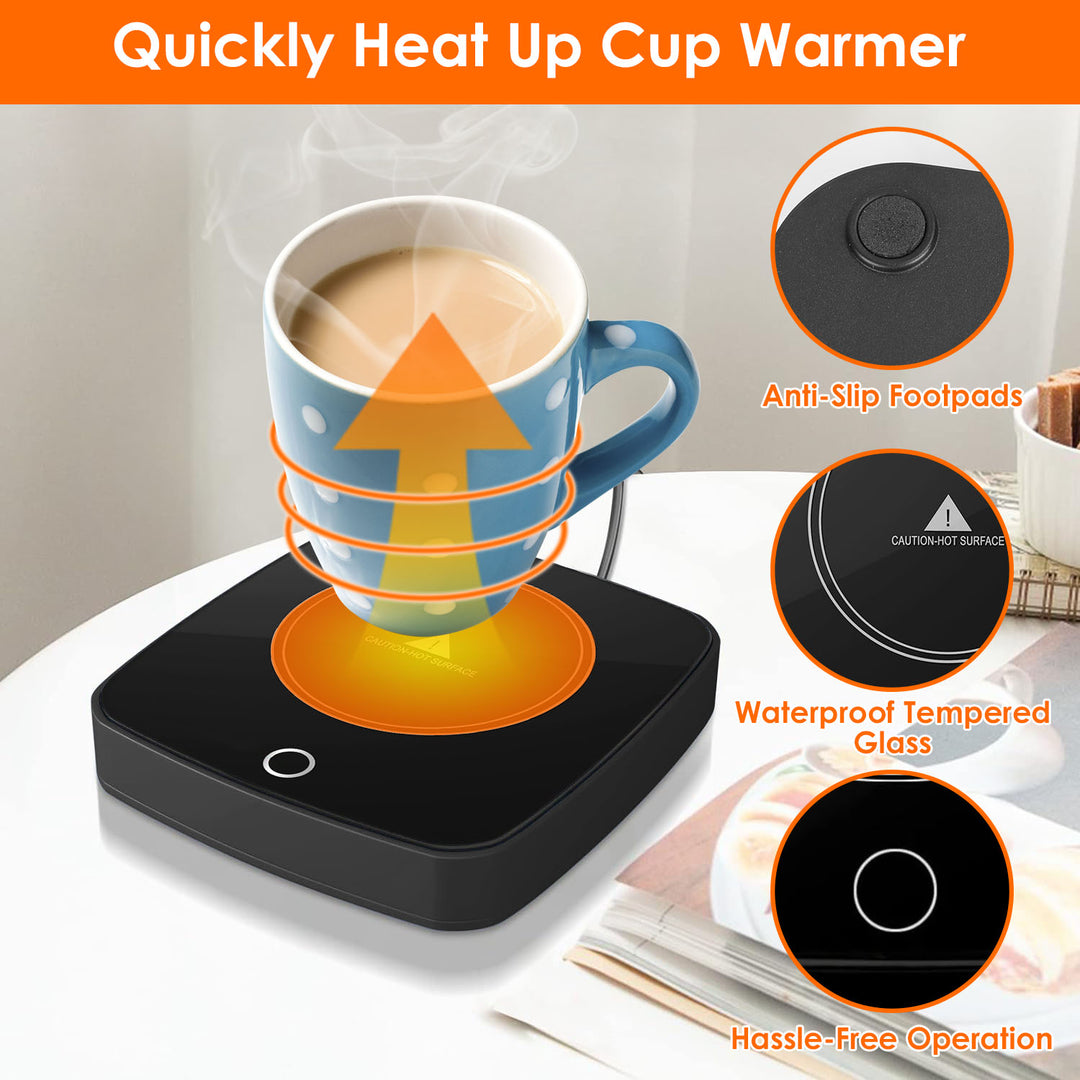 Desktop Electric Cup Warmer 8Hours Auto Shut Off 3 Temperature Levels Smart Coffee Warmer For Tea Milk Hot Chocolate Image 4