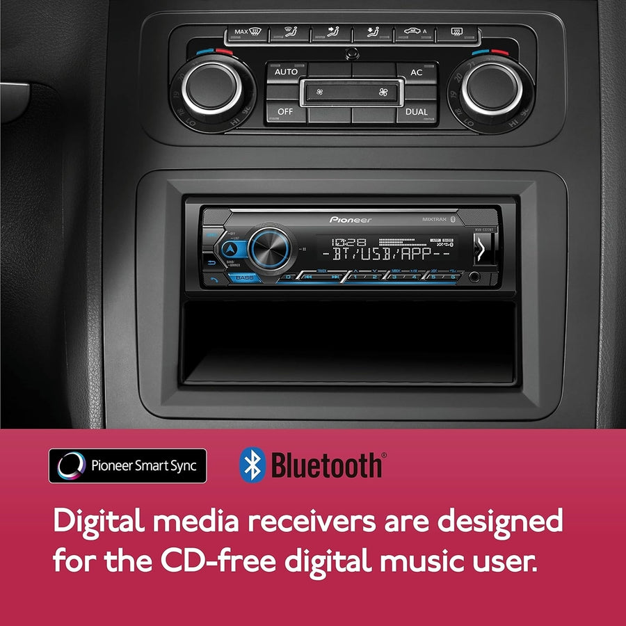 Pioneer MVH-S322BT 1 DIN Bluetooth Audio Digital Media ReceiverSmart Sync. Image 1