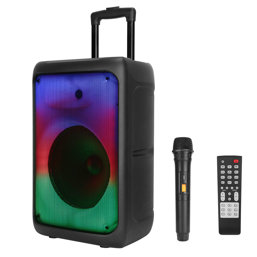 Portable Wireless Party Speaker Party Speaker with with 5 Colorful Lighting Modes TWS FM USB MMC Slot Aux In Recording Image 1