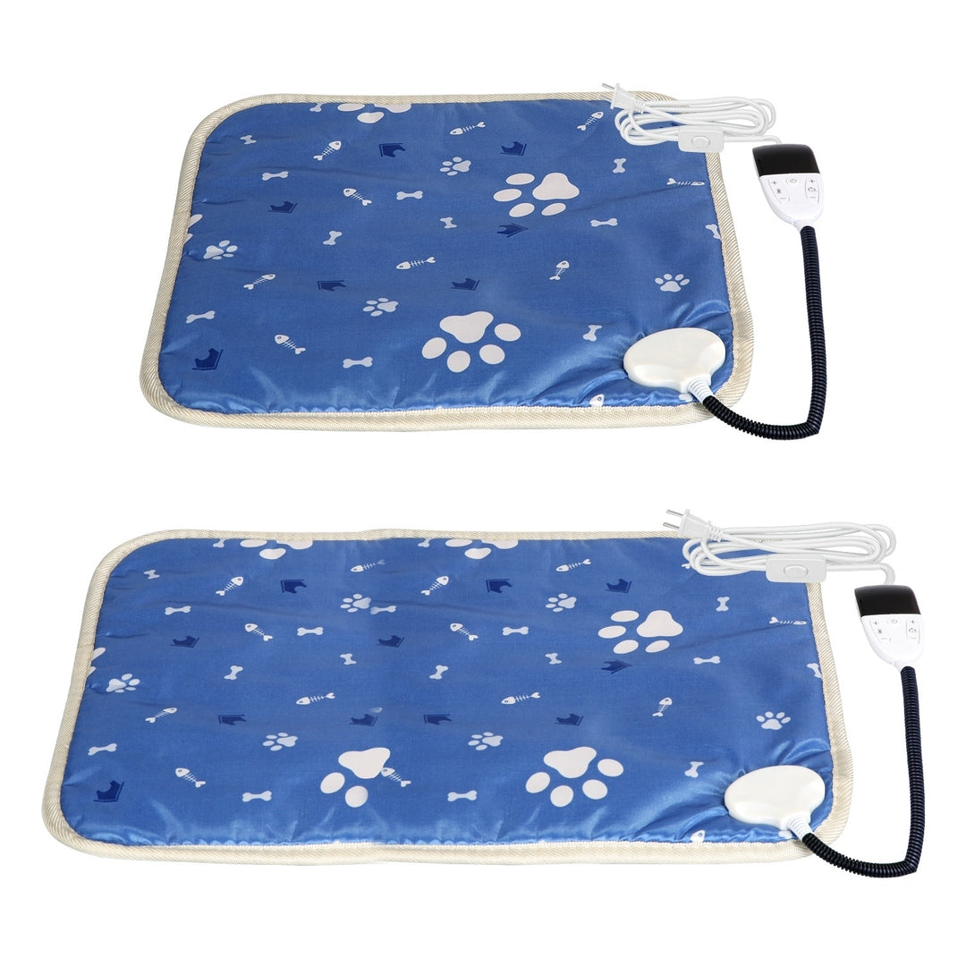 Pet Heating Pad Electric Dog Cat Heating Mat Waterproof Warming Blanket with 86-141 Adjustable Temperature 0-12 Timer Image 1