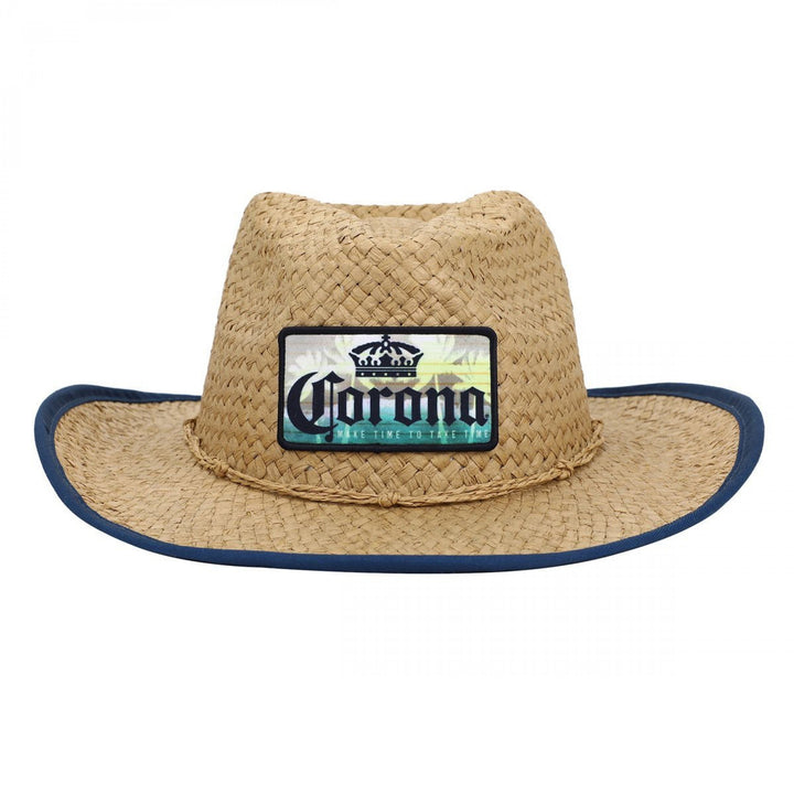 Corona Extra Logo Patch Straw Hat with Printed Underbrim Image 4