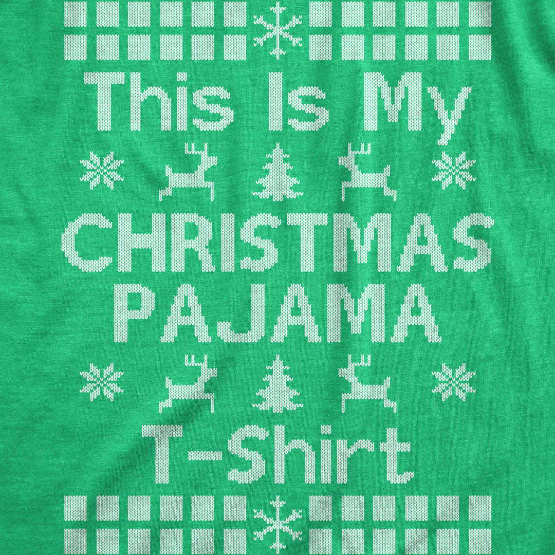 Mens This Is My Christmas Pajama T Shirt Funny Cozy Xmas PJs Tee For Guys Image 2