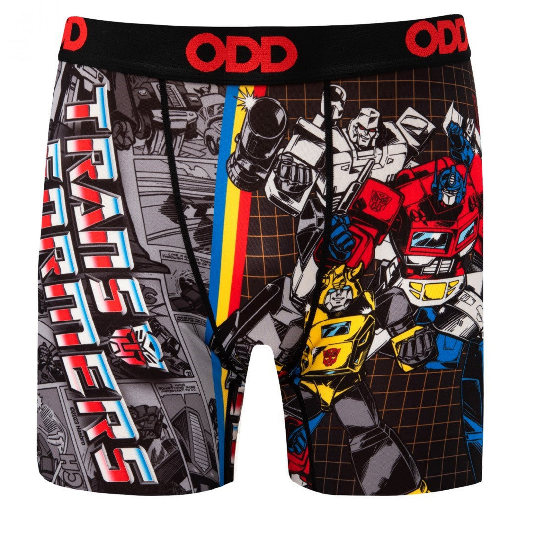 Transformers Action Comic Print Mens Boxer Briefs Image 1