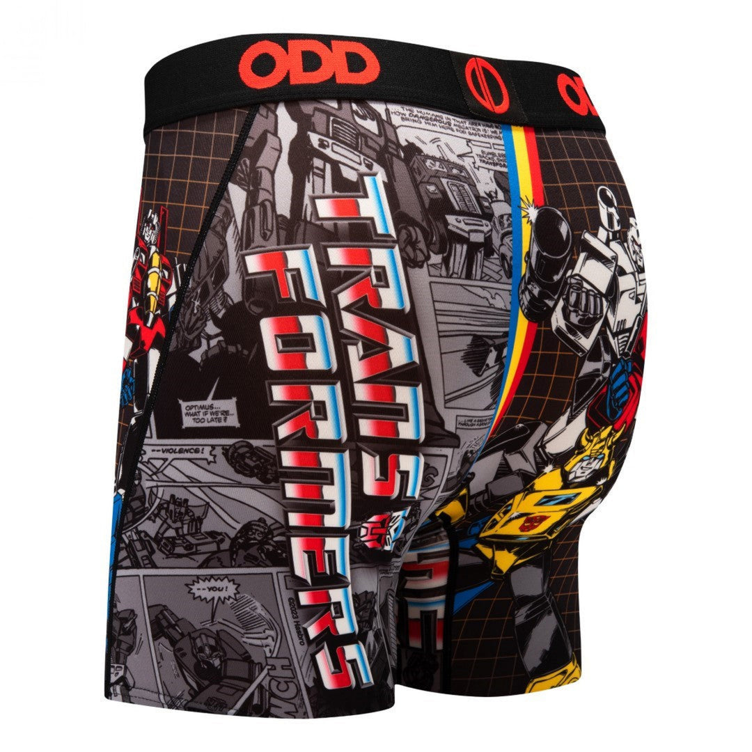 Transformers Action Comic Print Mens Boxer Briefs Image 3