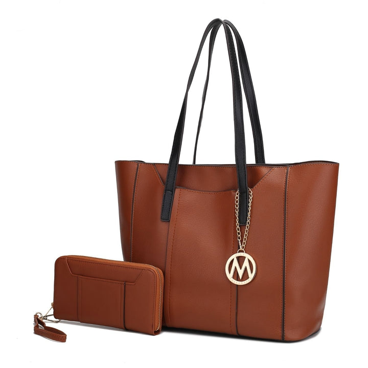 Dinah Light Weight Tote Handbag Multi-Functional Shoulder Bag with Wallet by Mia K. Image 3