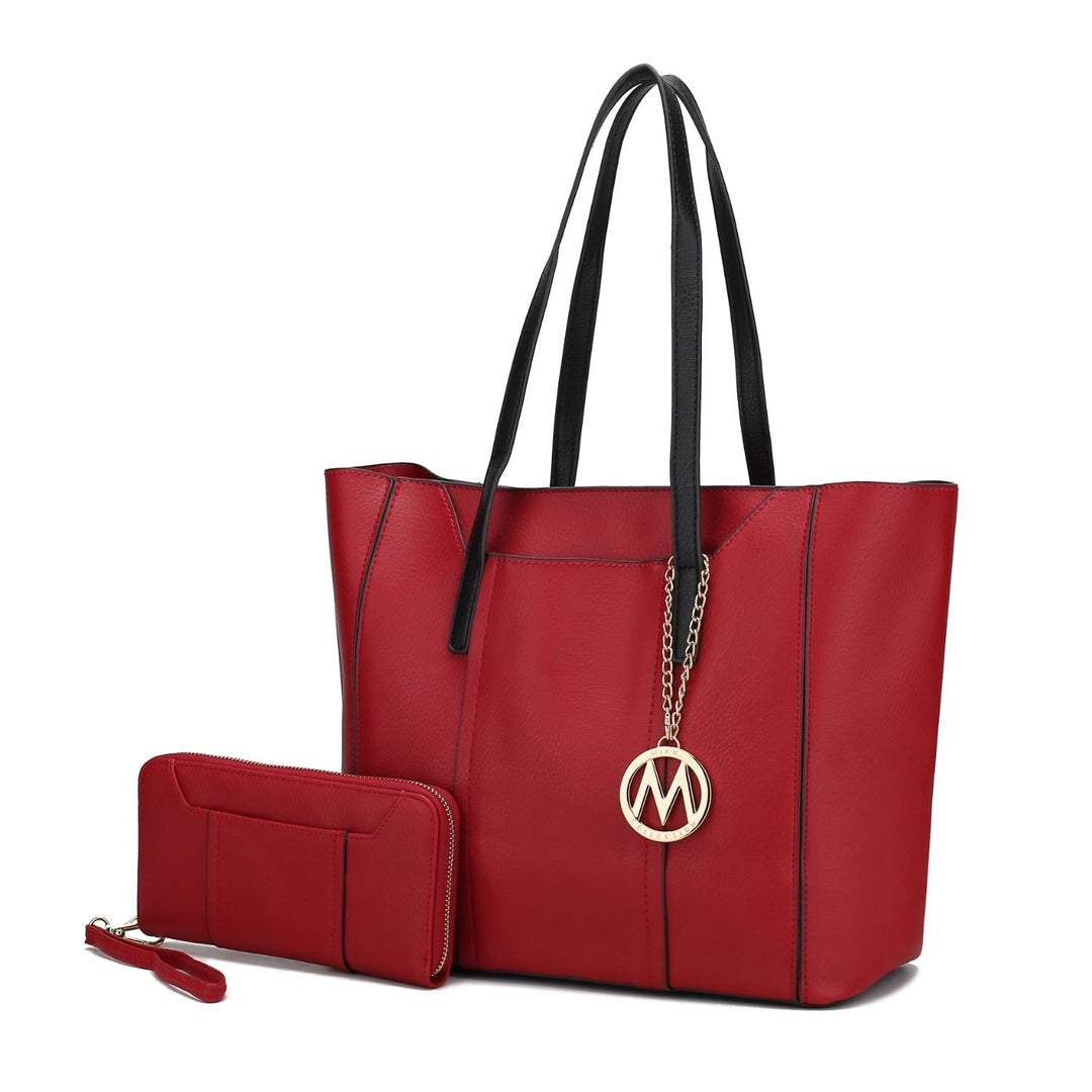 Dinah Light Weight Tote Handbag Multi-Functional Shoulder Bag with Wallet by Mia K. Image 1