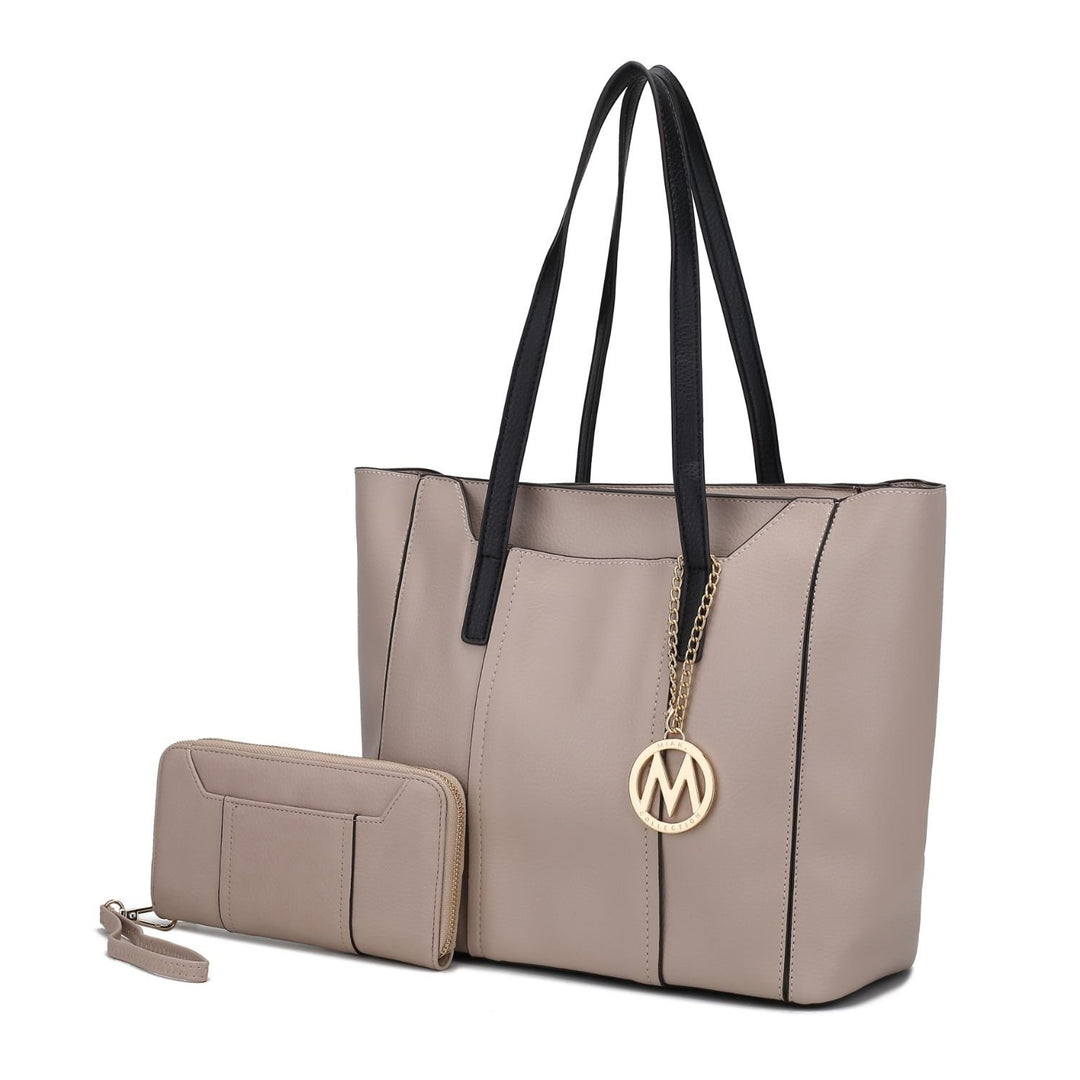 Dinah Light Weight Tote Handbag Multi-Functional Shoulder Bag with Wallet by Mia K. Image 1