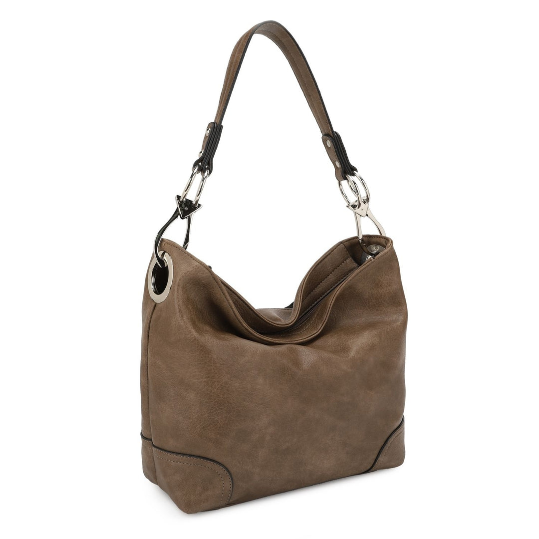 MKF Collection Emily Soft Multi-Functional Shoulder Bag Vegan Leather Hobo Bag by Mia K Image 3