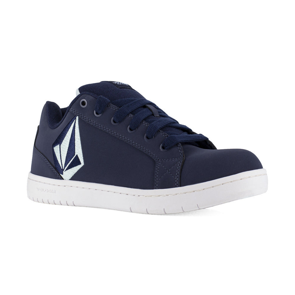 VOLCOM WORKWEAR Mens Stone Skate Inspired Composite Toe EH Work Shoes Navy/Celestial Blue - VM30486 NAVY/CELESTIAL BLUE Image 1