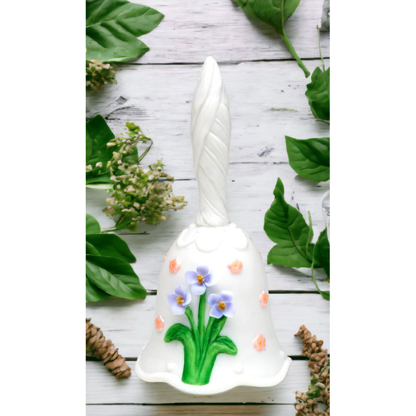 Ceramic Wedding Bell with Tulip FlowersWedding Dcor or GiftAnniversary Dcor or GiftHome Dcor, Image 2