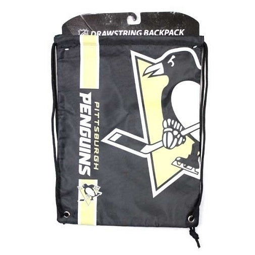 Pittsburgh Penguins NHL Cinch Back Sack Drawstring Bag Image 1