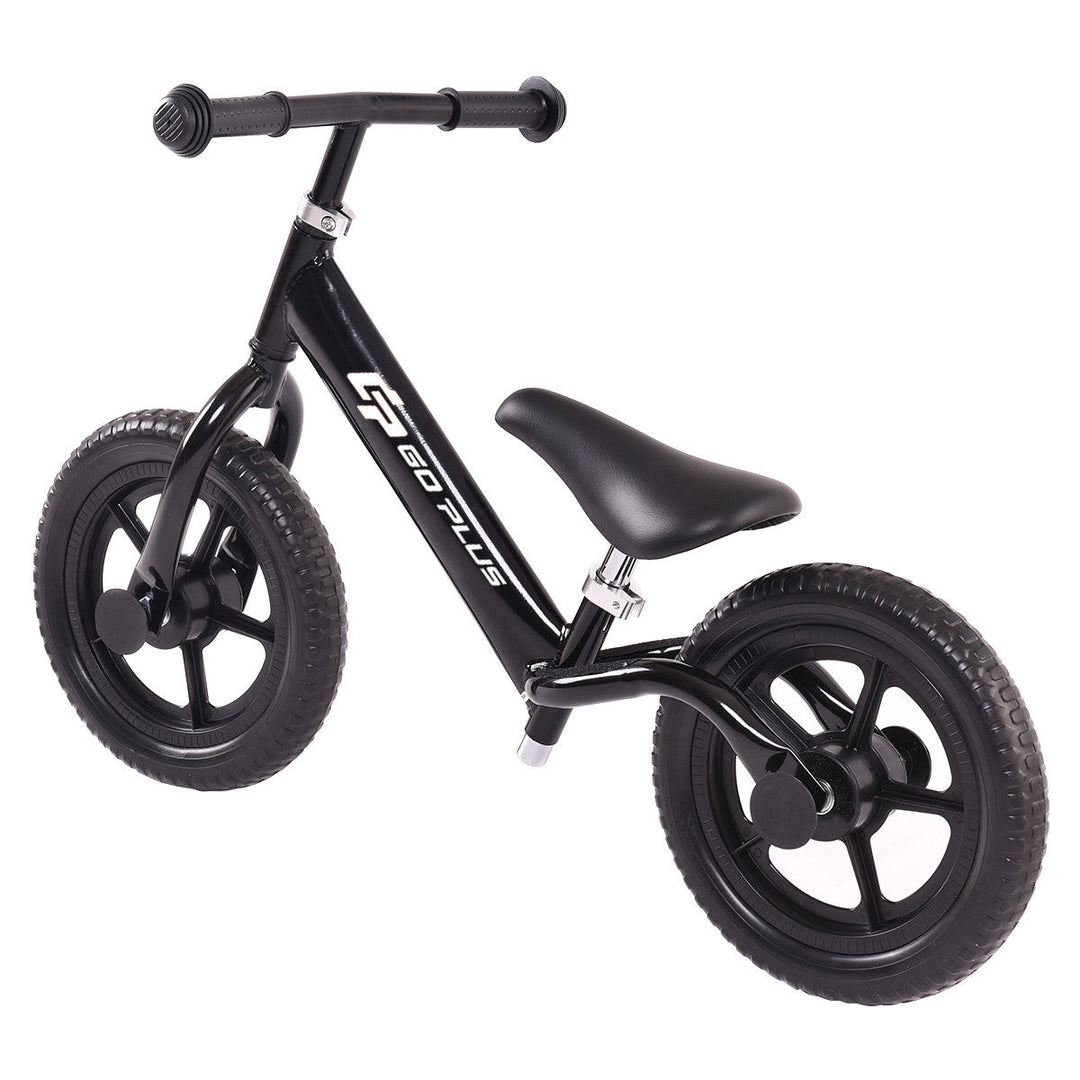 12 Balance Bike Classic Kids No-Pedal Learn To Ride Pre Bike w/ Adjustable SeatBlack Image 4