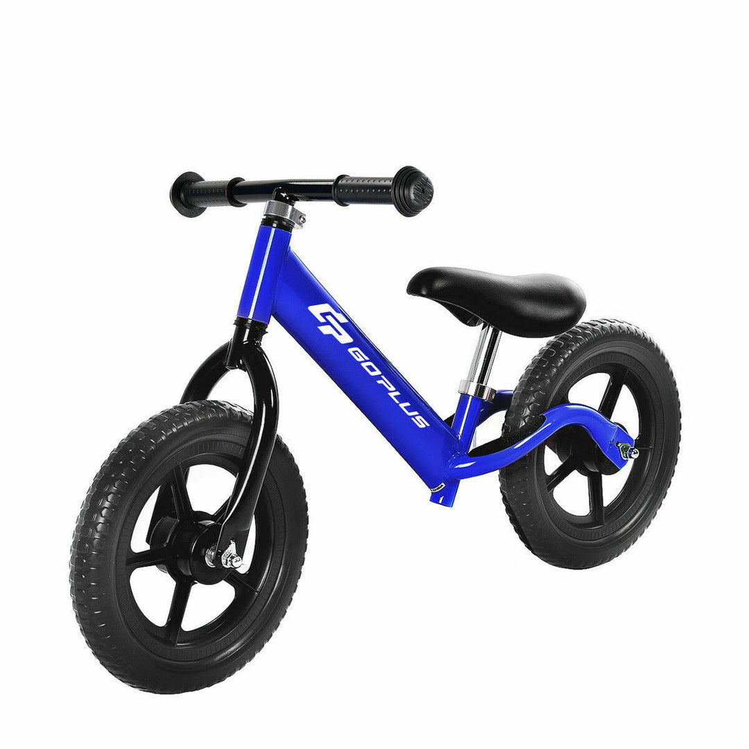 12 Balance Bike Classic Kids No-Pedal Learn To Ride Pre Bike w/ Adjustable SeatBlue Image 3