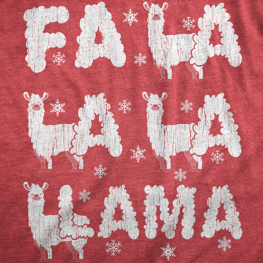 Mens Fa La La La Llama T Shirt Funny Xmas Parody Song Joke Tee For Guys Image 2