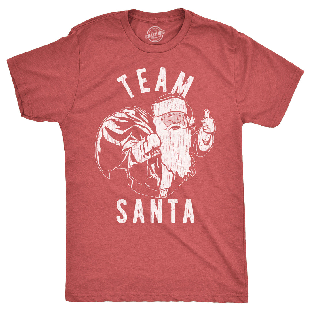 Mens Team Santa T Shirt Funny Xmas Party St Nicholas Lovers Joke Tee For Guys Image 1