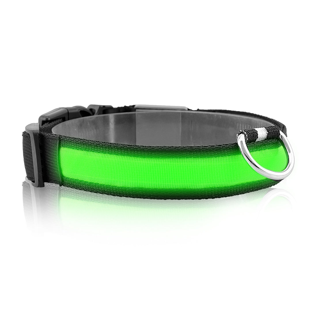 LED Dog Collar USB Rechargeable Adjustable Dog Safety Collar Night Safety Flashing Luminous Light up Collar Image 1