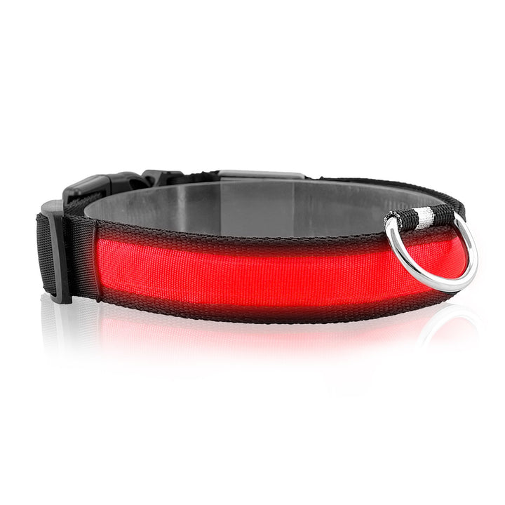 LED Dog Collar USB Rechargeable Adjustable Dog Safety Collar Night Safety Flashing Luminous Light up Collar Image 10