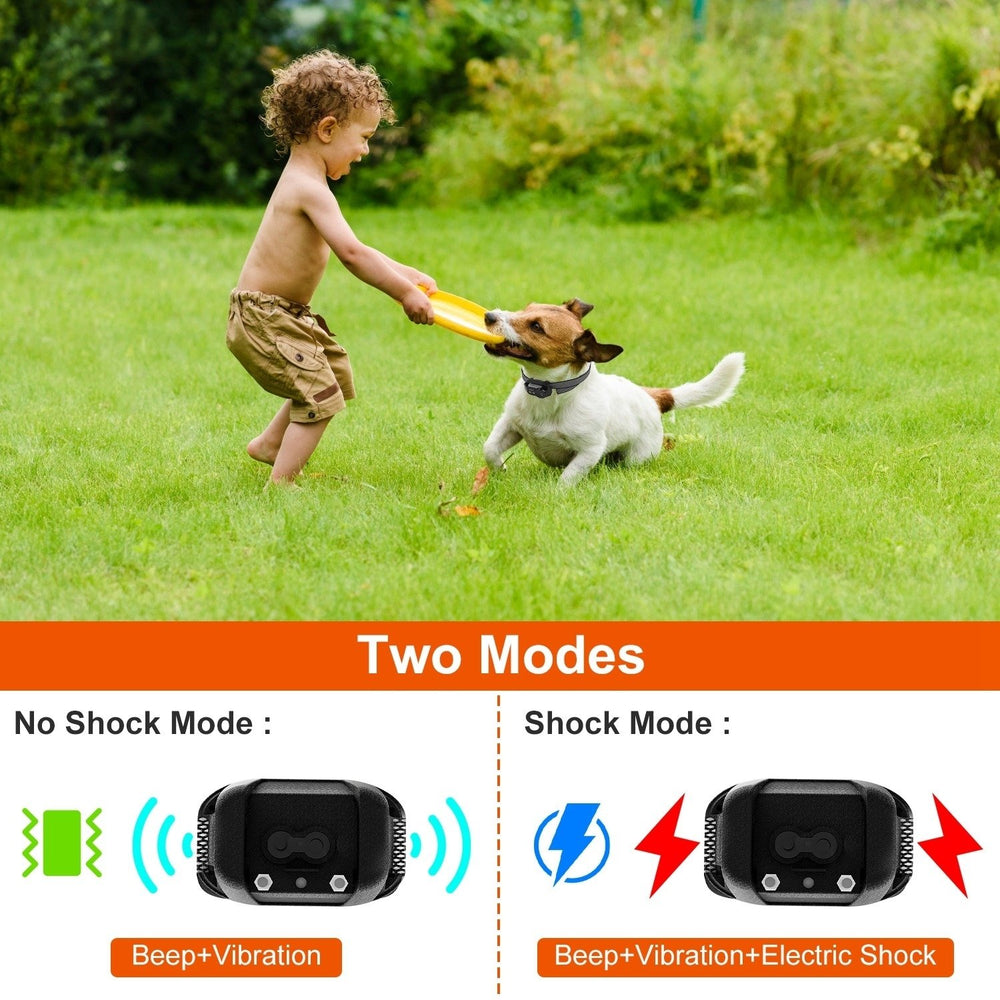 Rechargeable Dog Bark Collar Black 2 Modes 5 Intensity Levels Waterproof IP67 Image 2