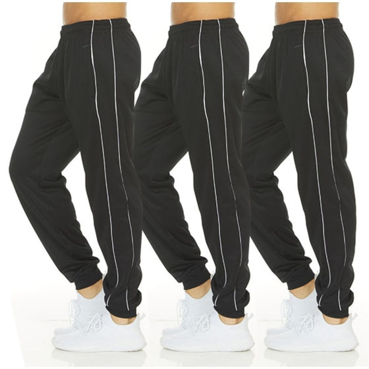 DARESAY [3-Pack] Mens Tech Fleece Joggers Dry Fit Performance Sweatpants Image 10
