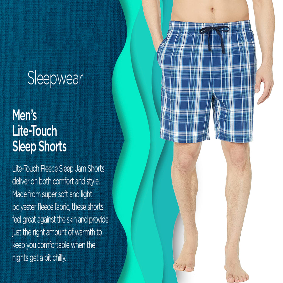 Mens Ultra Soft Plaid Lounge Pajama Shorts 4-Pack Comfortable Cotton Sleep Wear Image 6